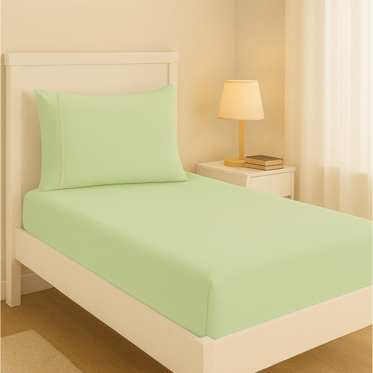 Lencol cama box de Solteiro Avulso com elastico  - Verde