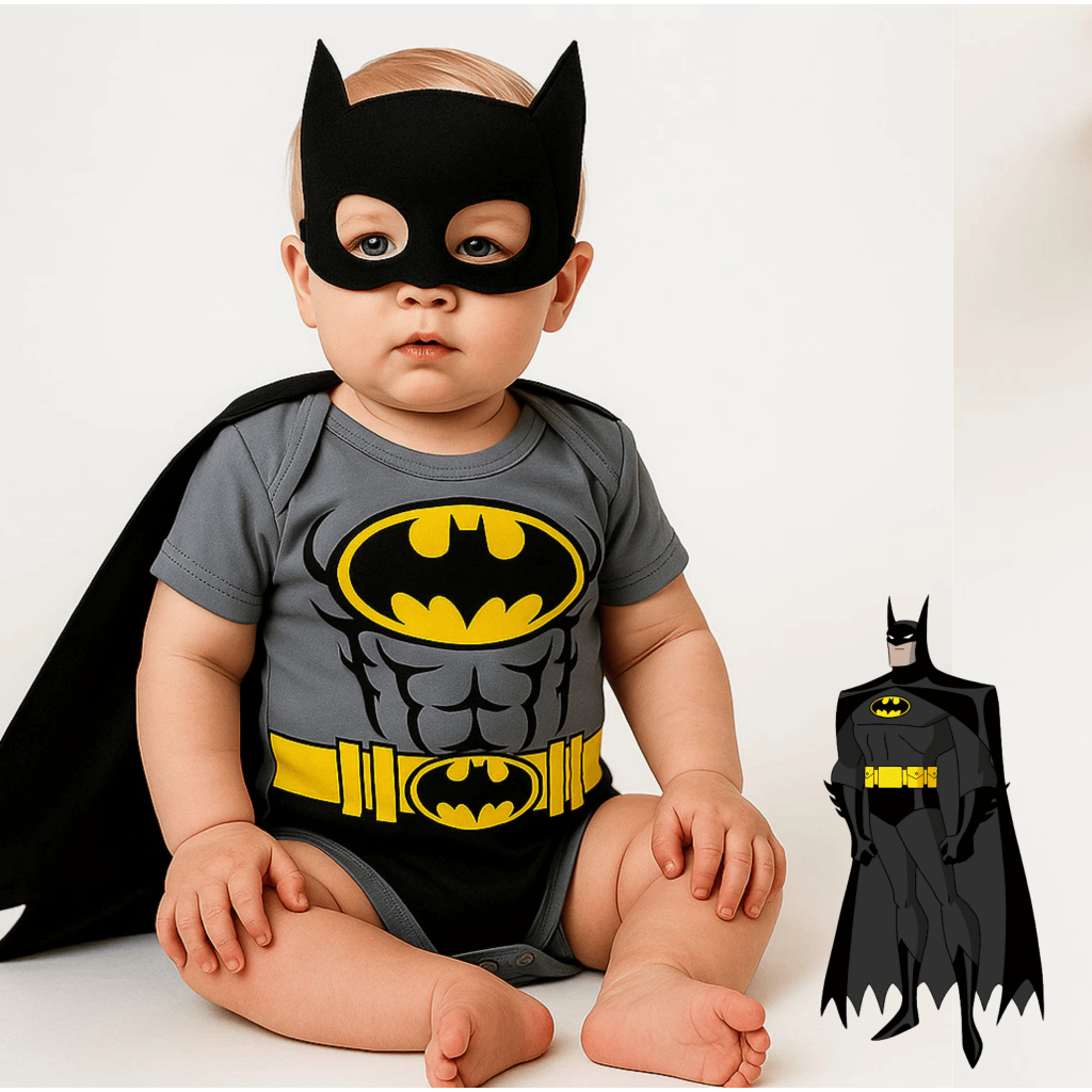 Body Bebê Infantil Mêsversário Temático Batman Super Confortável Lançamento em Oferta na Shopee