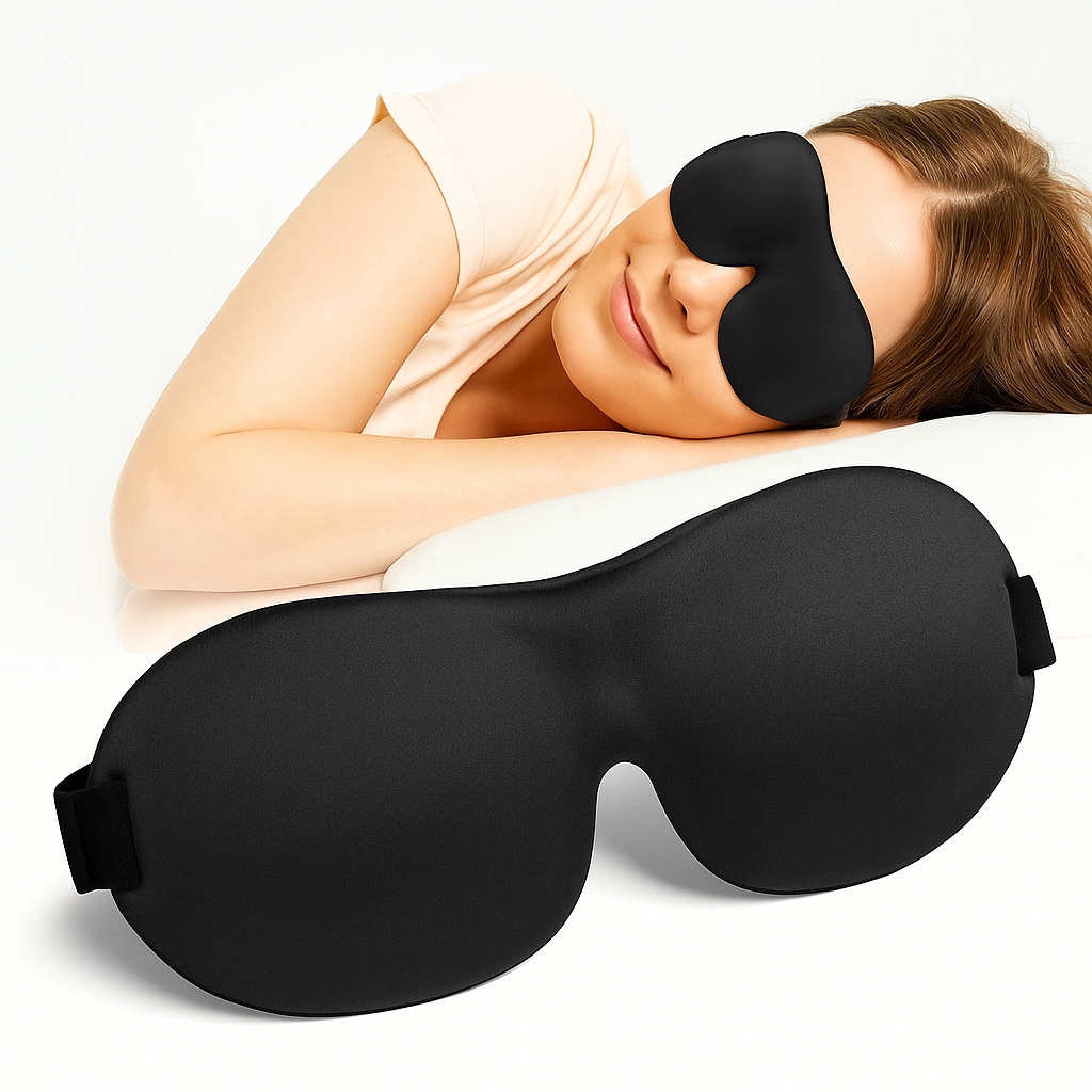 Imagem Máscara de dormir blackout tapa olho noturno protetor de olhos p dormir sono tranquilo e reparador