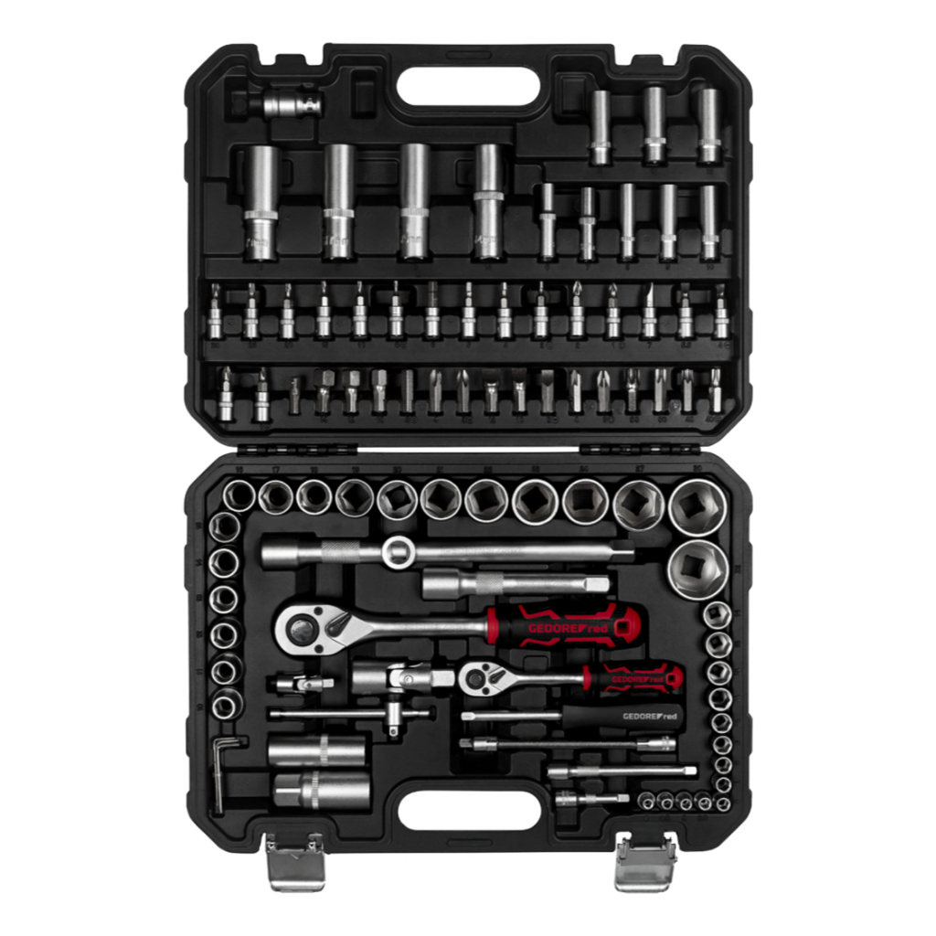 JOGO SOQUETES 1/2 E 1/4 94 PEÇAS R46013094 GEDORE RED