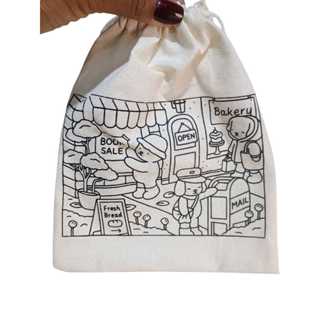 SAQUINHO DE ALGODÃO LEMBRANCINHA INFANTIL ECOLÓGICA PARA COLORIR 15X20 em Oferta na Shopee