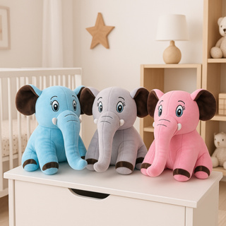 Elefante De Pelúcia Meu Elefantinho Safari 25cm Decoração Infantil Quarto Bebê ﻿Zoológico Animais em Oferta na Shopee