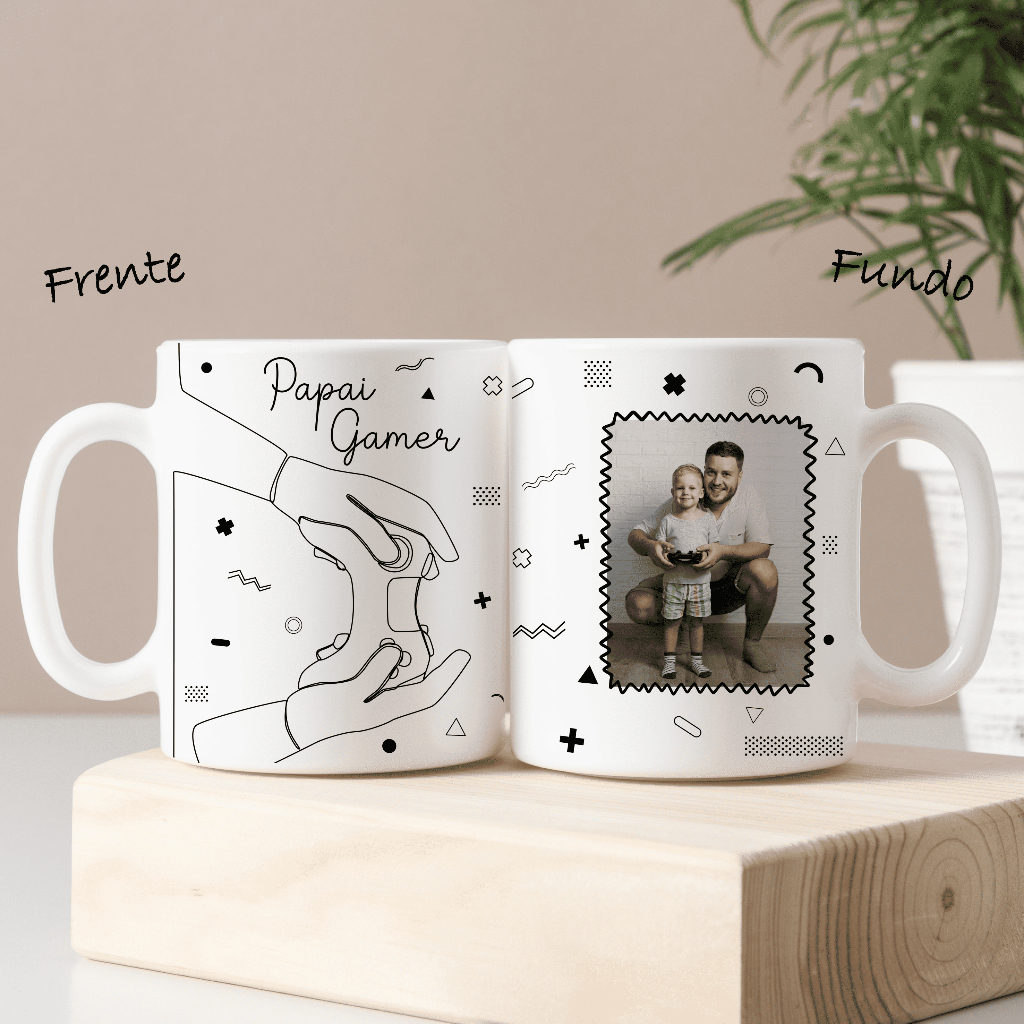 Caneca  Dia dos Pais Personalizada C/Foto 300 ml
