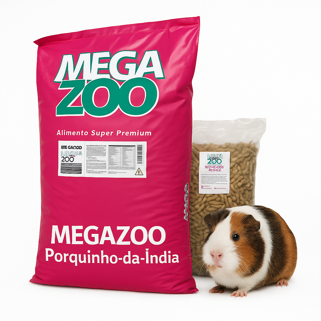 Ração 1kg Megazoo Porquinho-da-índia Super Premium - embalagem a granel