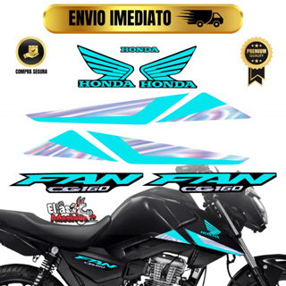 Kit Adesivos Faixas Holográfico Camaleão Lançamento Nova Fan 160 Modelo 2025 Estilo Titan em Oferta na Shopee