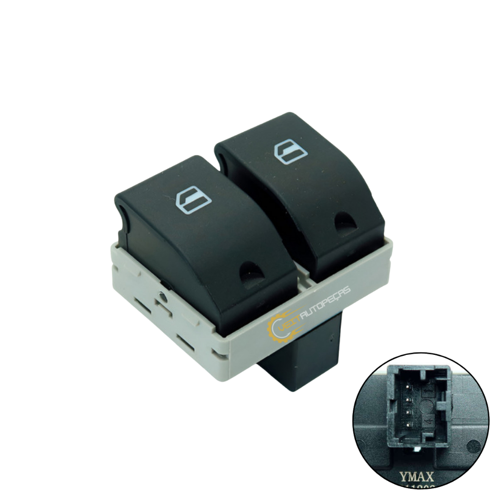 Botão Do Vidro Elétrico Vw Fox Parati Polo Gol G4 G5 2004 Em Diante 6Q0959859 2/4 Portas Diant LD em Oferta na Shopee