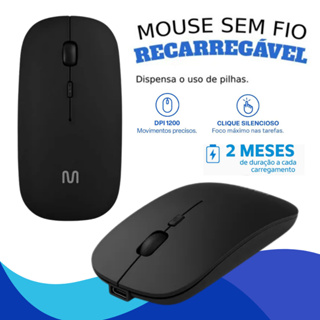 Mouse sem Fio Slim Recarregável Bateria de Lítio Clique Silencioso 4 Botões Multi - MO290 *ENVIO NO MESMO DIA UTIL* em Oferta na Shopee