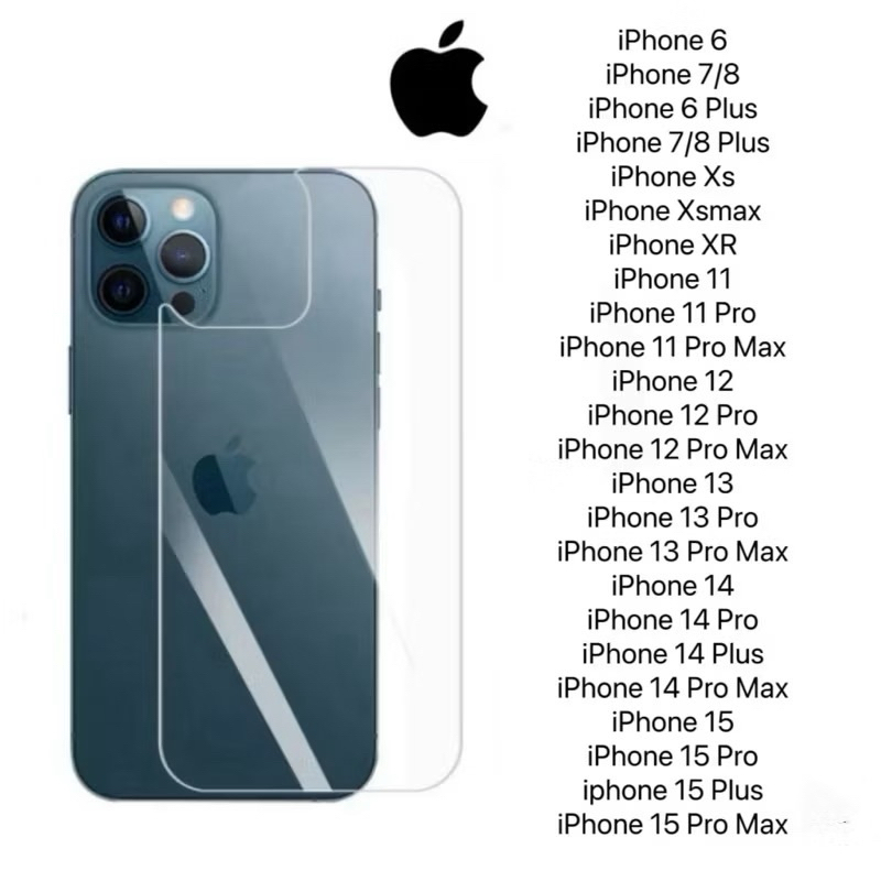 Película Traseira Cerâmica Flexível 9D Para Iphone 11 12 13 14 15 6 7 8 PRO MAX PLUS XR X XS MAX em Oferta na Shopee