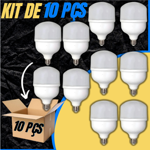Kit Com 10 ou 5 Lâmpadas Led 15w Casa Comércio Igreja Loja Bulbo Branca Fria 6.500k em Oferta na Shopee