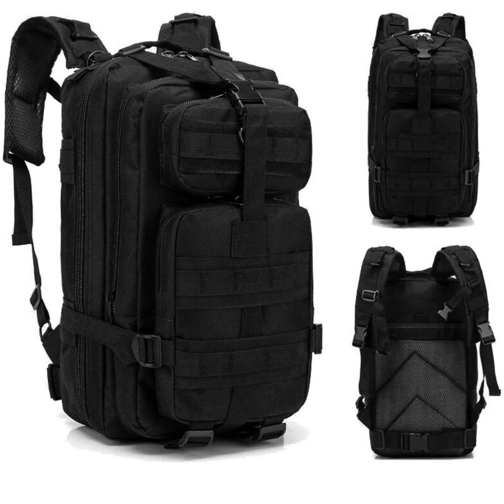 Mochila Tática Militar Impermeável 30L Bolsa Camping Sobrevivência Resistente Reforçada com Molle Trilha Casual