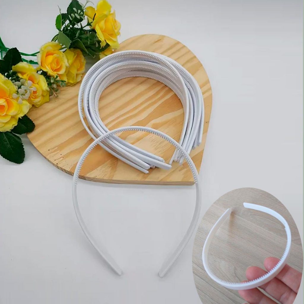 Tiara/Arco Plastica customizar Dentinho 10mm -Branca em Oferta na Shopee