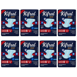 Kit 8 Pct Fraldas Geriátricas Kifral Gold P M G Eg Atacado em Oferta na Shopee