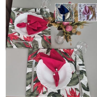 Jogo Americano Mesa Posta para 2 Lugares Kit com 2 Americano 2 Guardanapo 2 Porta Guardanapo em Oferta na Shopee