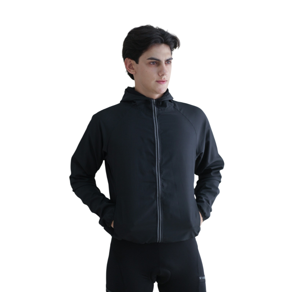 Jaqueta Corta Vento Befast Bike Ciclista 4 Bolsos C Capuz