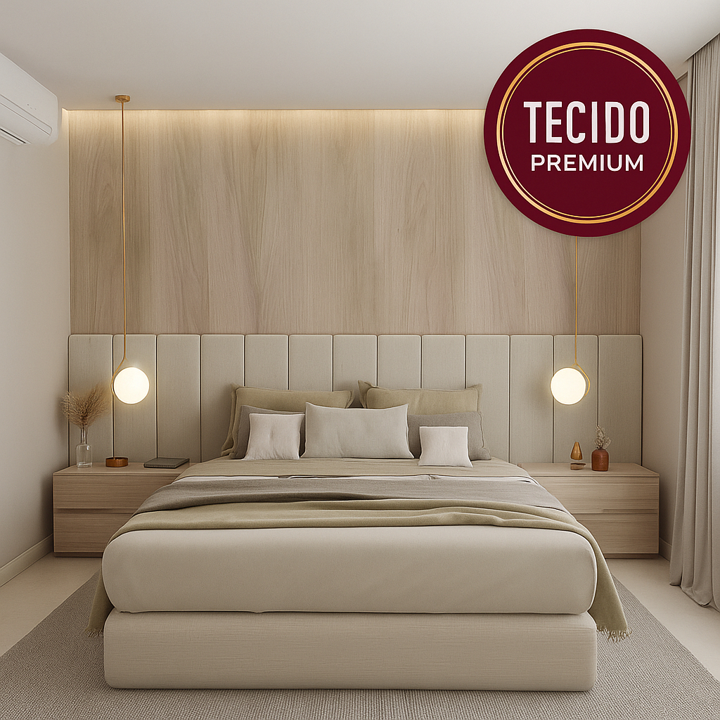 Kit 10 Cabeceira 60x20 Adesiva Modular Para Cama de Casal Solteiro King Queen Completa