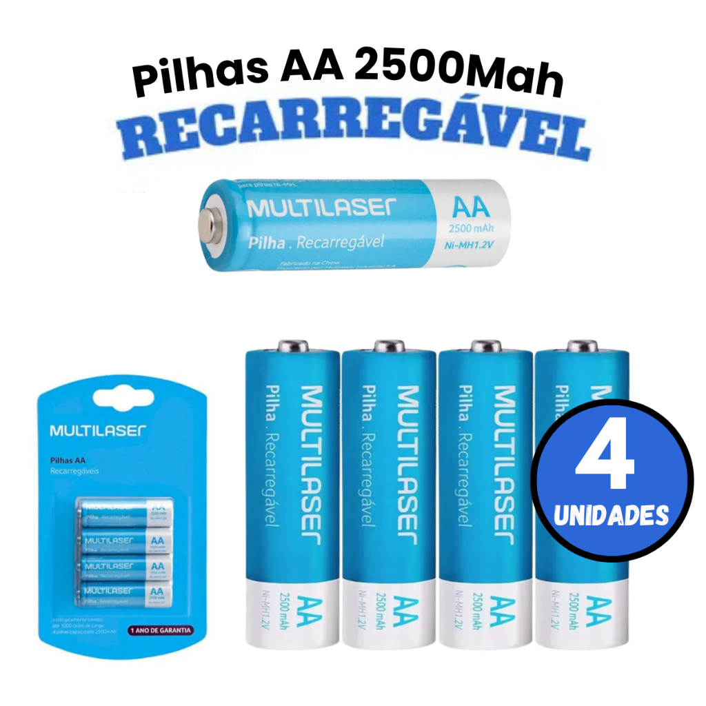 Pilhas Recarregaveis Multilaser: Onde Comprar | BuscaProdutos