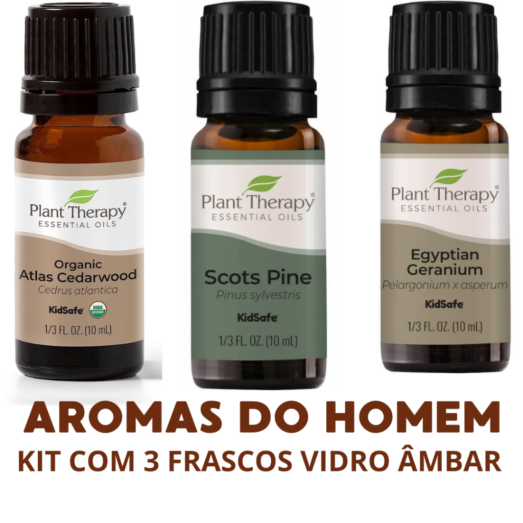 3 ÓLEOS ESSENCIAIS DA ENERGIA MASCULINA CEDRO + PINHO ESCOCÊS + GERÂNIO EGÍPCIO PRESENTE  NATAL DIA PAIS MARIDO NAMORADO