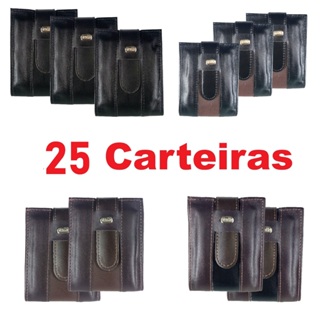 Kit 25 Carteiras Grande com Porta Documentos Cabe RG CNH com Porta Moeda Atacado para Revenda em Oferta na Shopee