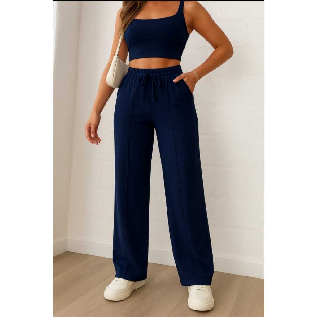 Calça Feminina Moletom Pantalona Moda Casual Elegante moda gringa Moletom premium 2025