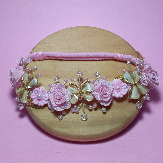 Tiara infantil Jardim Encantado das Borboletas Luxo bebê e criança