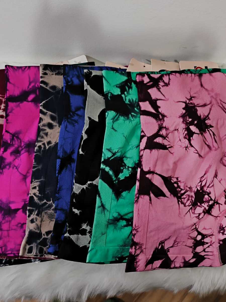 Short Marmorizado Rajada Fitness Academia Cintura Alta Levanta Bumbum -Cod:B19 em Oferta na Shopee