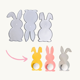 Faca de Corte e Relevo Scrapbook Trio de Coelhos Fofos Coelhinhos Páscoa Artesanato Diy em Oferta na Shopee