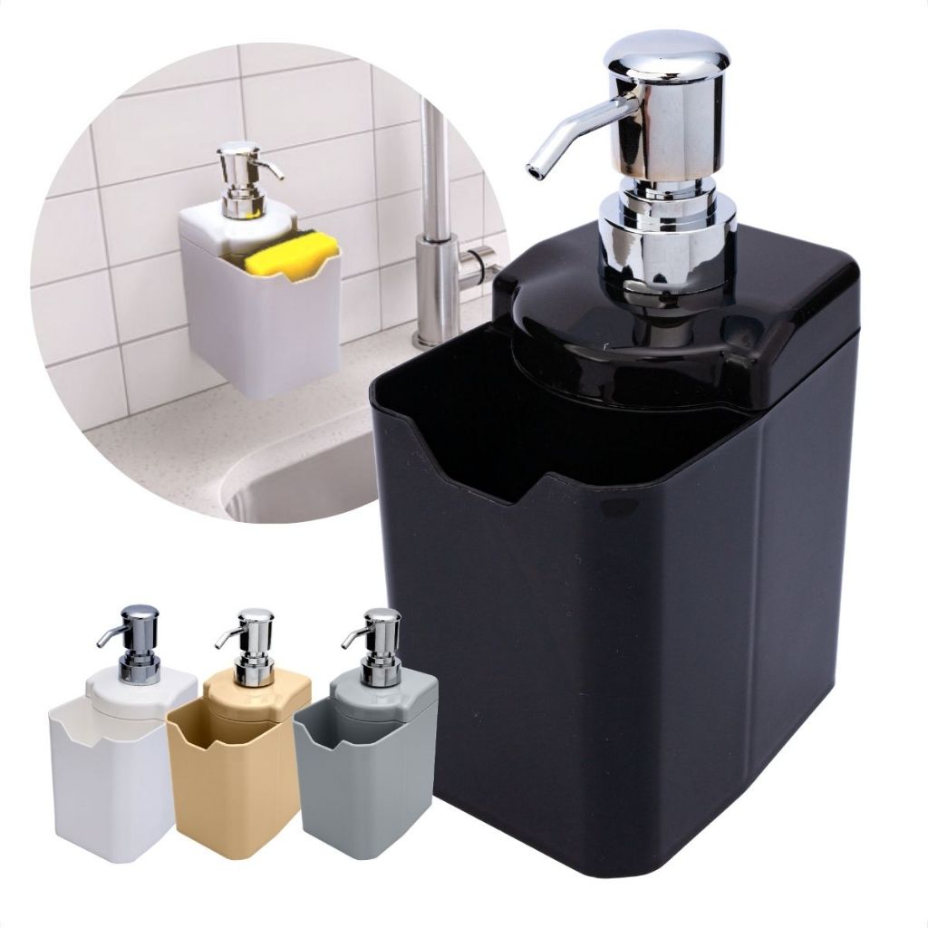 Porta Detergente e Esponja para cozinha com Válvula Dosadora