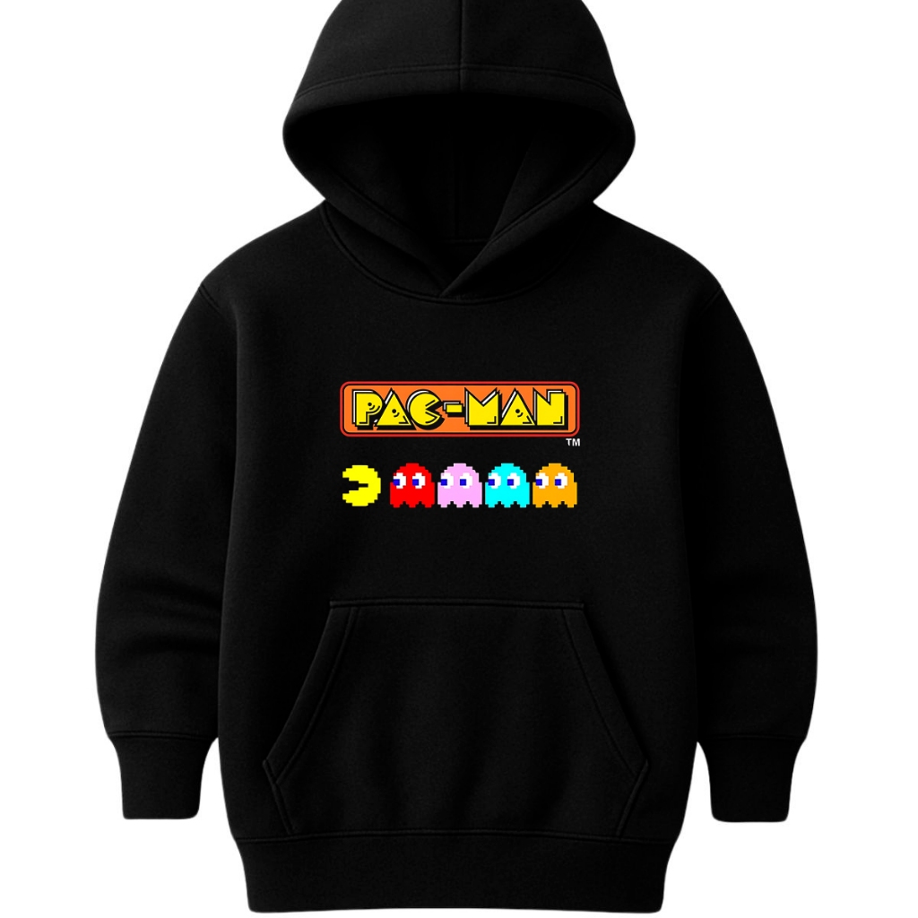 Moletom Canguru Jogo Pac-Man Blusa De Frio PacMan Agasalho Infantil Unissex Menino Menina