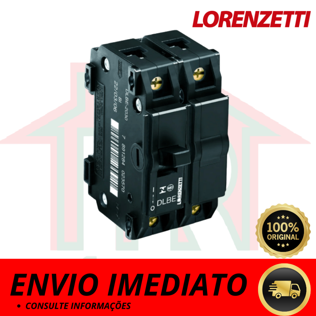 Disjuntor 30 Amperes Nema Bipolar Lorenzetti