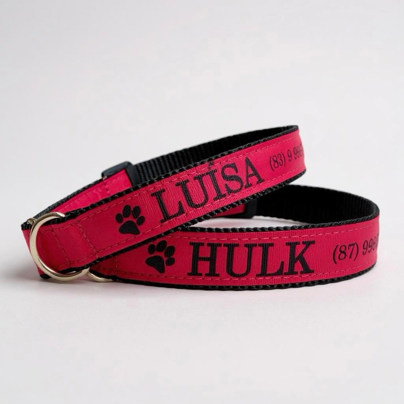 Coleira para cachorro com nome/ cachorro identificação pet/colar personalizado nome e telefone caes