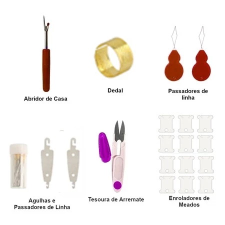 Kit para Bordado Ponto Cruz para Bordar Iniciante Completo