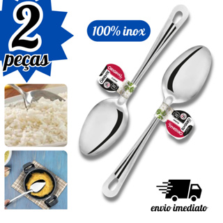 Colher de Arroz Multiuso Universal 100% Inox 26,5cm Para Cozinhas Restaurantes Hotéis em Oferta na Shopee
