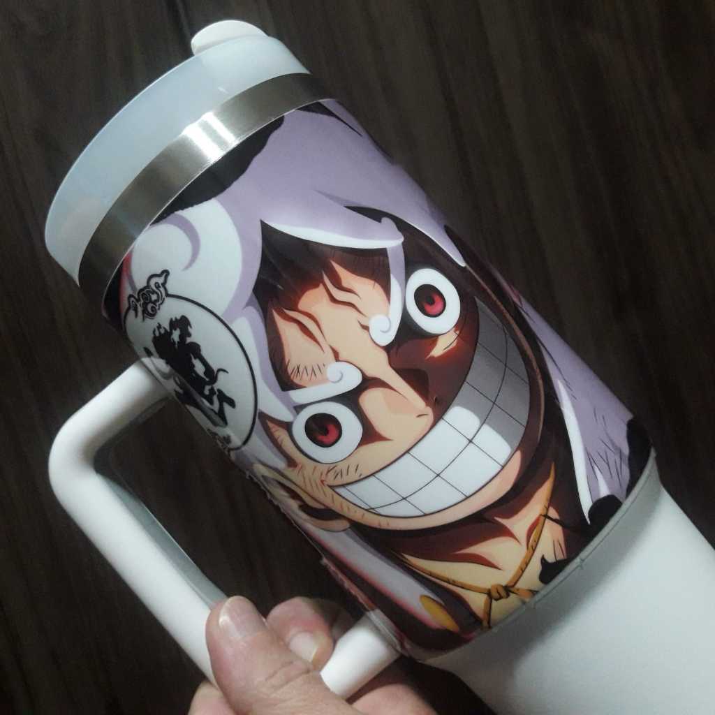 Copo Térmico One Piece Luffy Gear 5 Joy Boy Personalizado Copão Garrafa Neymar Virginia 1200ml DTF