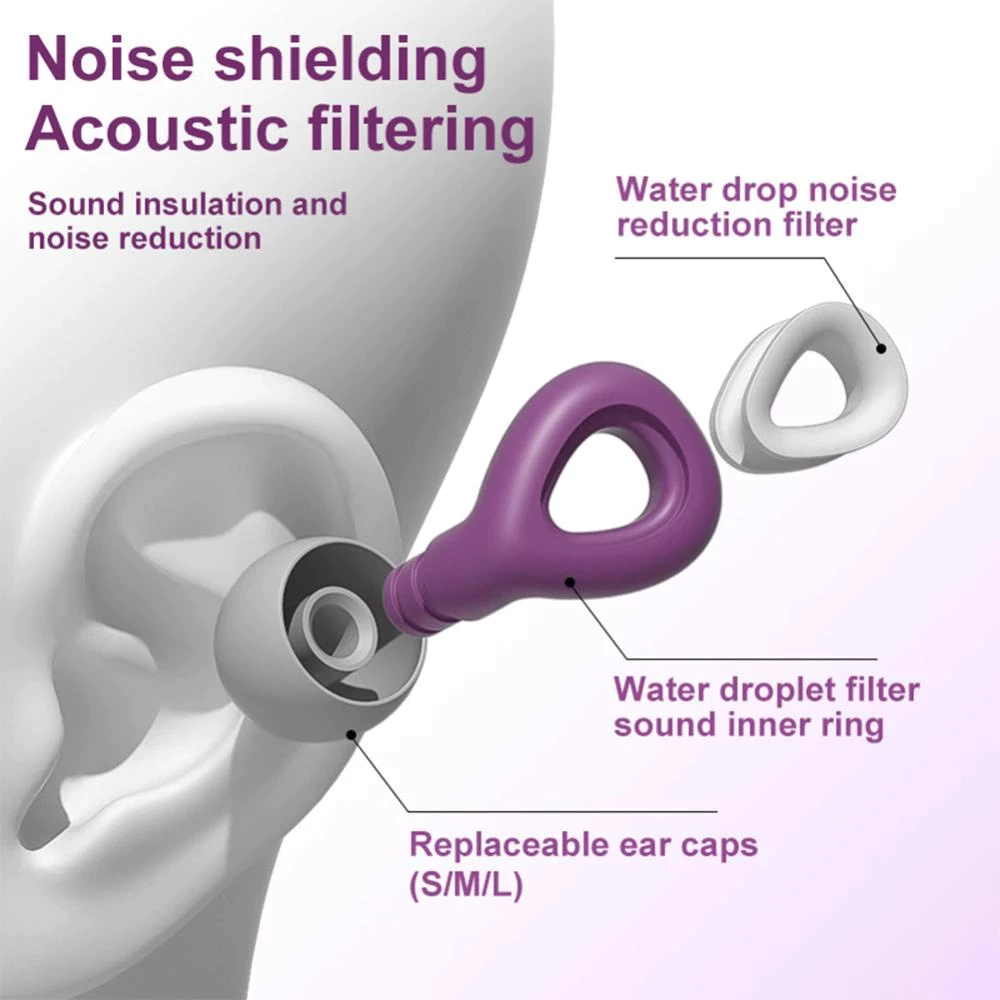 Silicone Macio À Prova De Som Tampões De Ouvido Sono Filtro De Redução De Ruído Para Orelhas Earplug