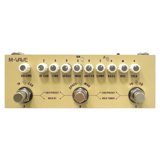 M-vave Cube BABY AC Pedal de Efeitos Múltiplos Recarregável para Guitarra Acústica Gravação Interface Áudio Função Pedal