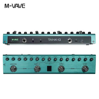 Pedal de efeitos para guitarra M-VAVE Tank-G Recarregável 36 predefinições 9 slots de pré-amplificador 8 slots de cabine