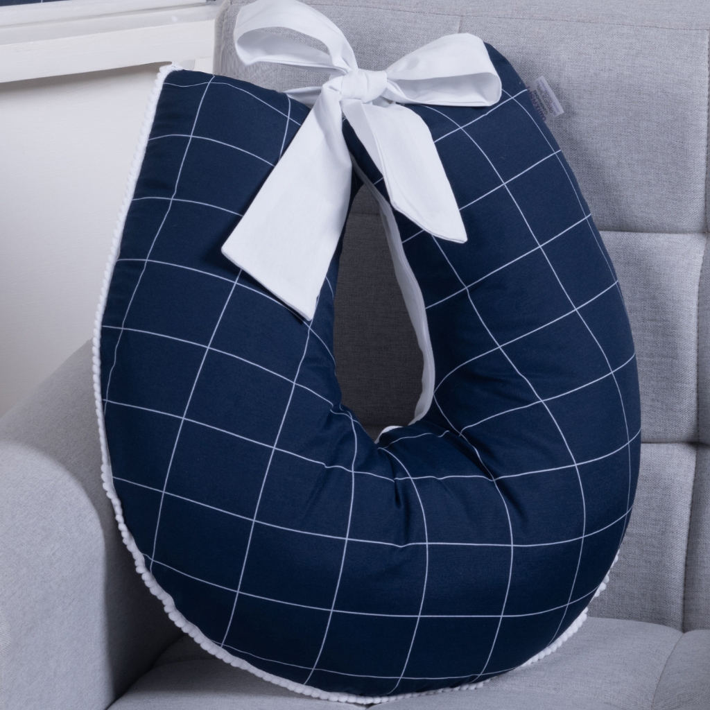 Capa Almofada De Amamentação Com Laço 100% Algodão Com Zíper