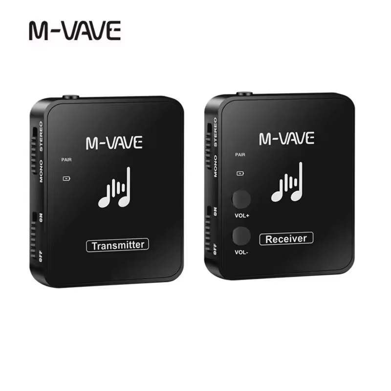 M-vave WP-10 Monitor de fone de ouvido sem fio 2.4G Receptor transmissor recarregável com suporte para função