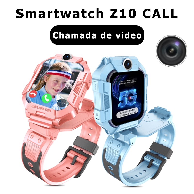 Z10 Call Smartwatch Relógio Inteligente Infantil Com SOS Rastreador, Câmera, Gps SIM Card IP67 GPS NFC WIFI