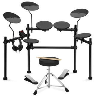Conjunto de bateria eléctrica com 4 pads de bateria silenciosos, conjunto de bateria sólido portátil, adequado para