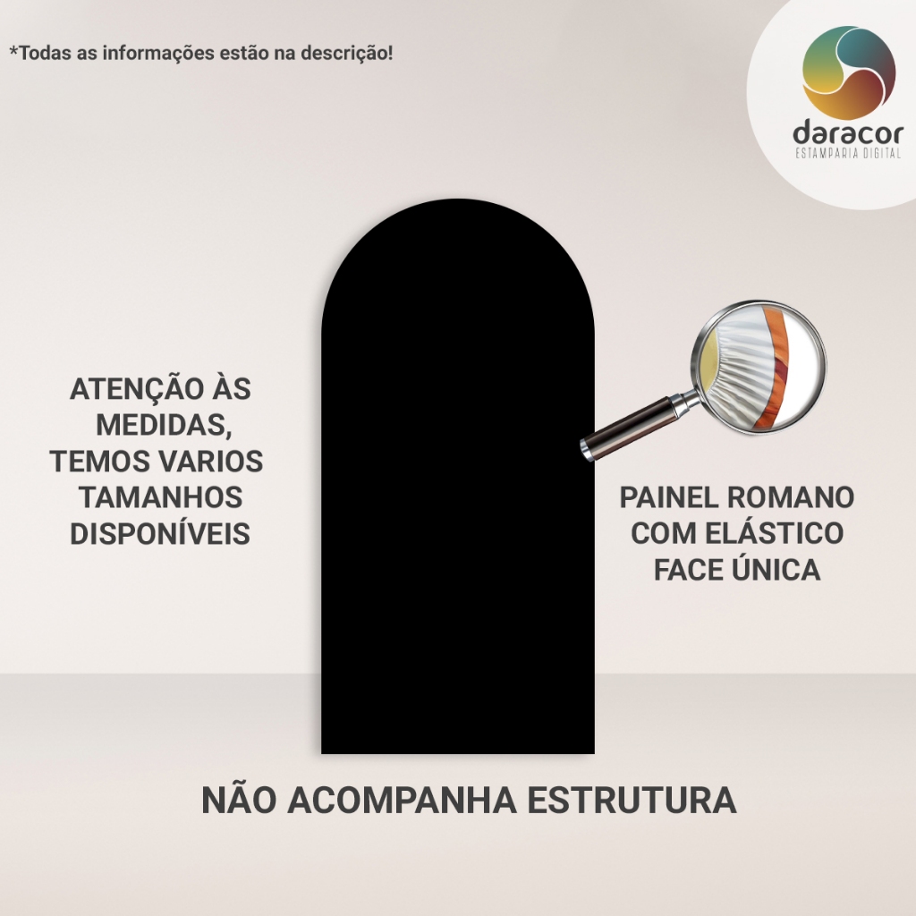 Moranguinho com Painel redondo 1,5m e Romano 1x2m - R07