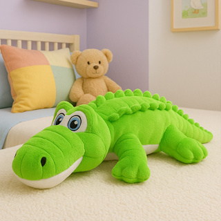 Jacaré de Pelúcia Safari Antialérgico Decorativo Bicho de Pelúcia Selva em Oferta na Shopee