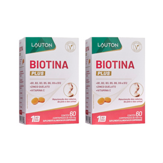 Kit 2x Biotina Plus com Vitaminas e Zinco (60 cápsulas) - Lauton em Oferta na Shopee