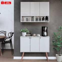 Kit Cozinha Completa Modulada Compacta 2 Peças Multiuso Envio Imediato - Móveis Bonatto