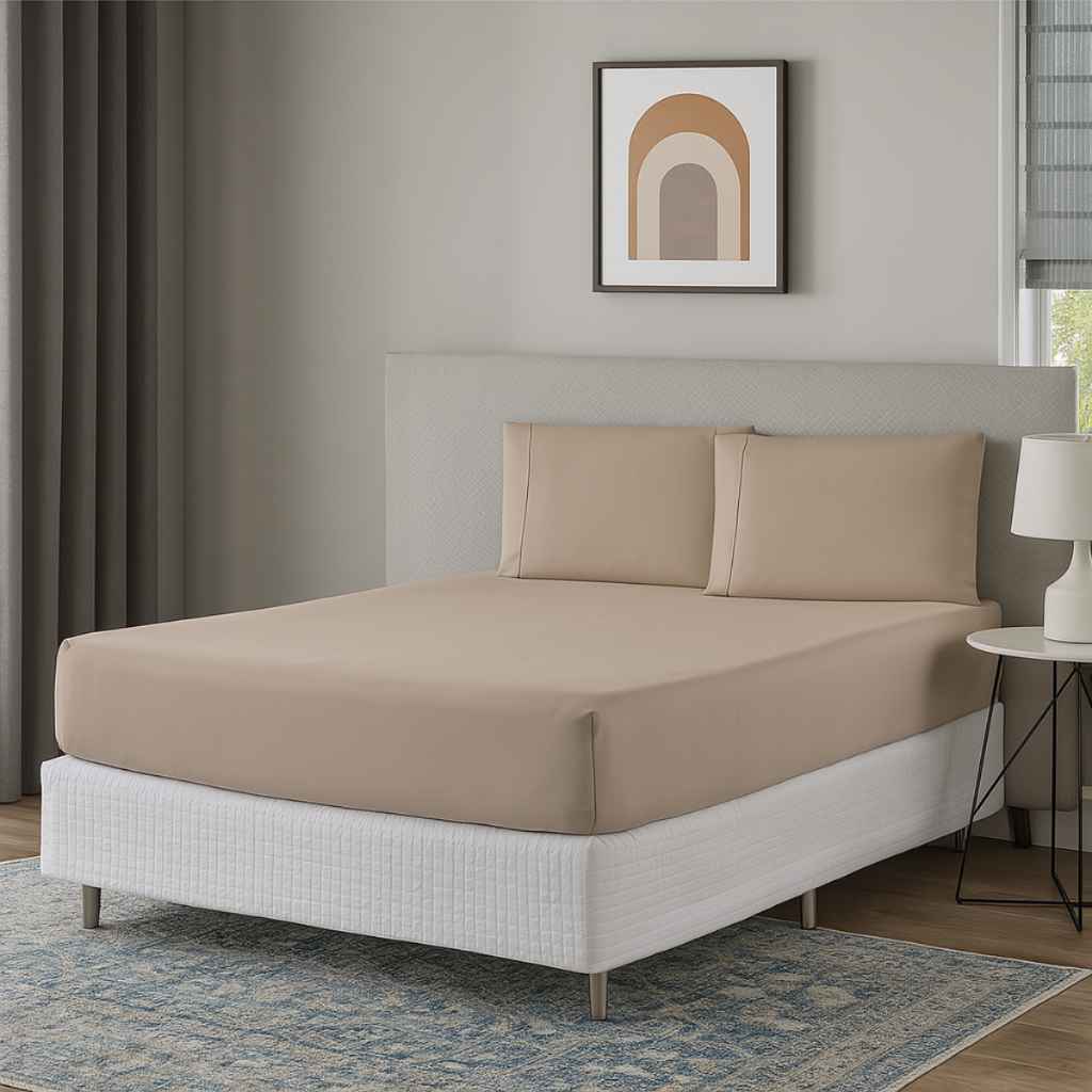 Lençol Queen Com Elástico Kit 3 Peças 400 Fios Hotel Pousada Micropercal Ponto Palito em Oferta na Shopee