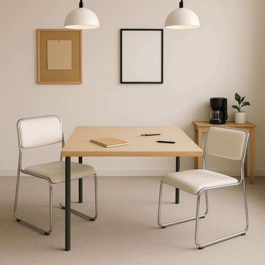 Kit 2 Cadeiras de Escritório Office Interlocutor Dakar Assento Estofado Masterchair