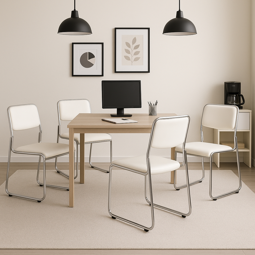 Kit 4 Cadeiras de Escritório Office Interlocutor Dakar Assento Estofado Masterchair em Oferta na Shopee