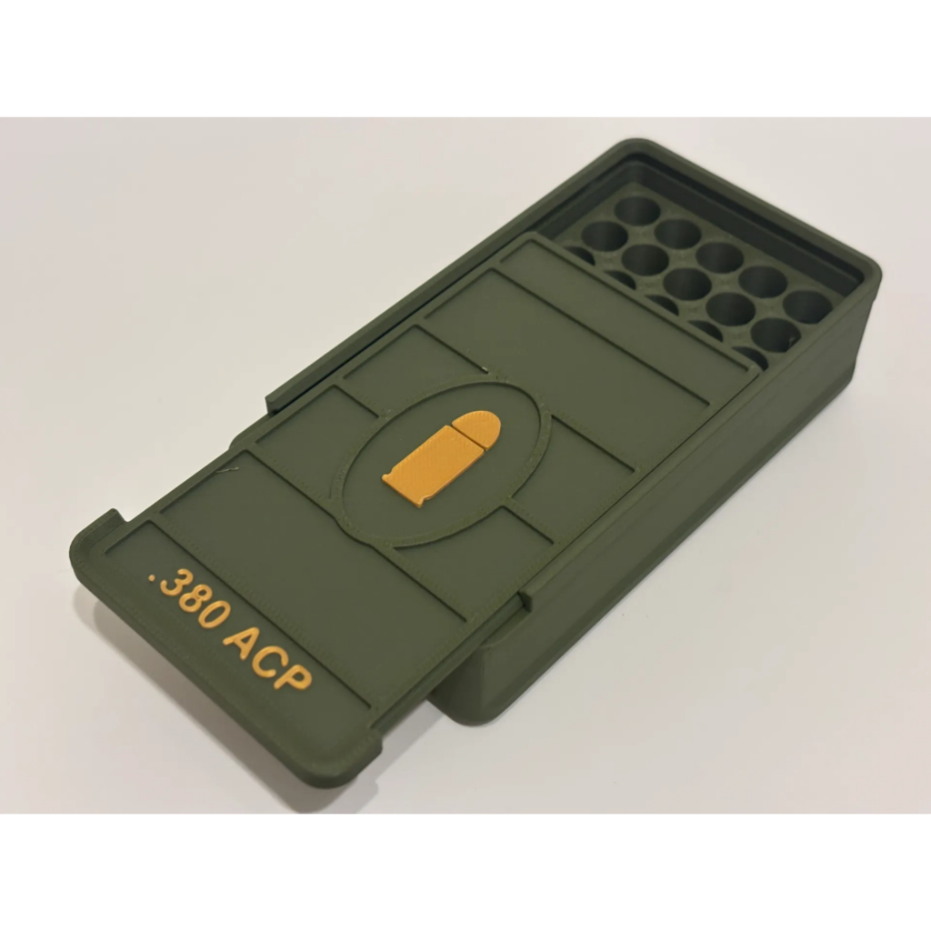 Caixa de Munição .380 ACP 50 Balas Armazenamento Bunker Pounds