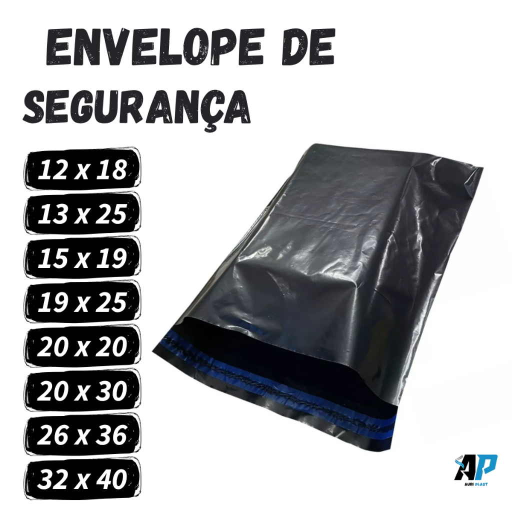 Kit 250 Envelope Segurança Profissional Cola Hot Melt Anti-Fraude Impermeável Reforçado