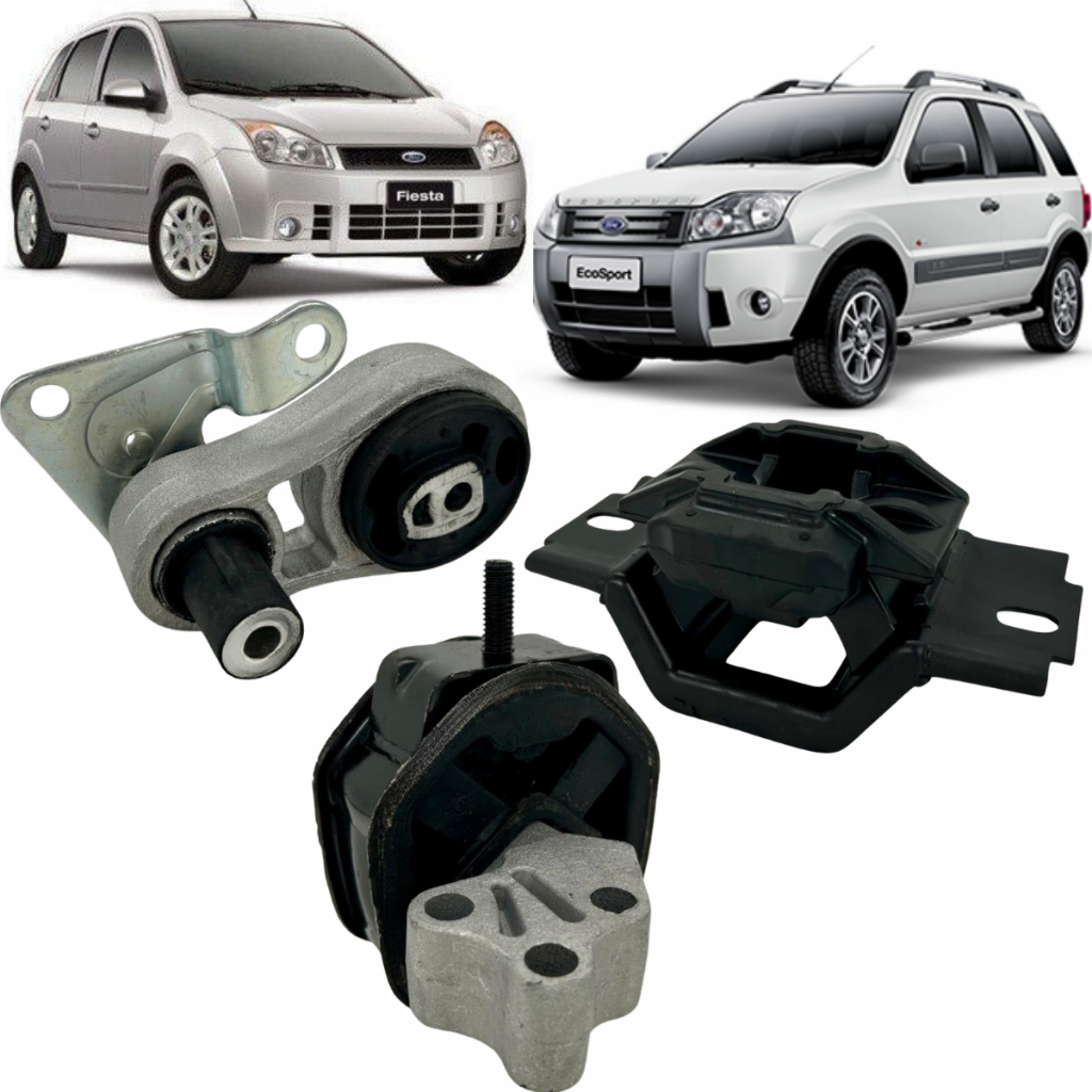 Kit 3 Calço Coxim Direito Esquerdo Cambio Motor Ecosport Fiesta 2002 a 2011